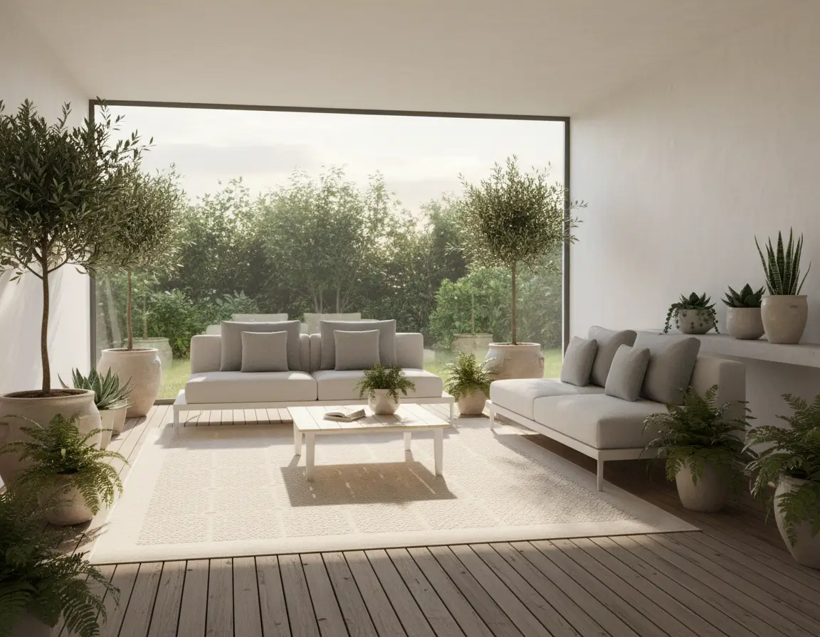 Tapete Texturizado Neutro con Diseño Geométrico Sutil Render