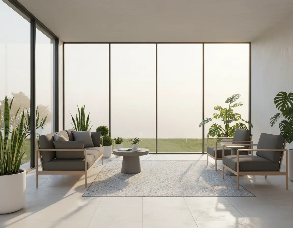 Tapete Moderno Gris con Diseño Chevron en Gris Oscuro Render