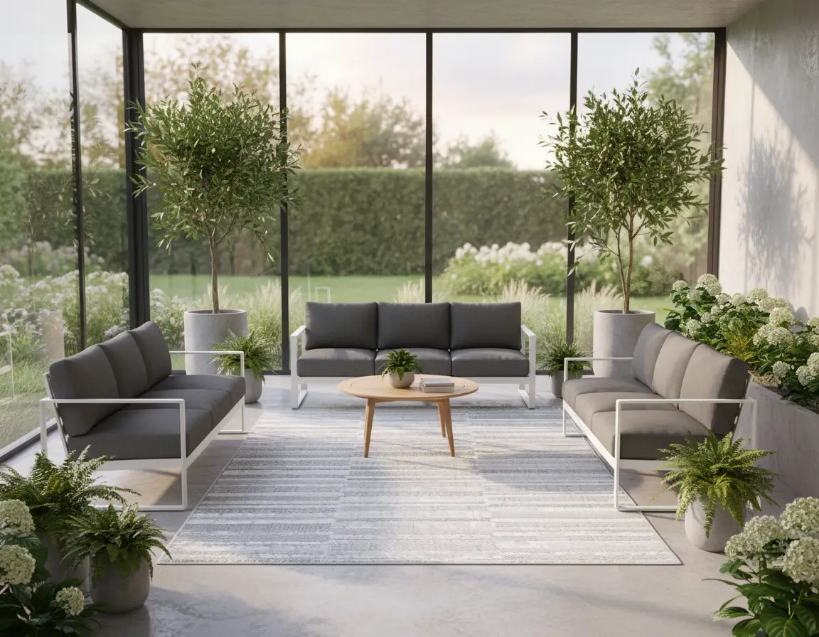 Tapete Moderno Gris con Diseño Texturizado de Rayas Horizontales Render