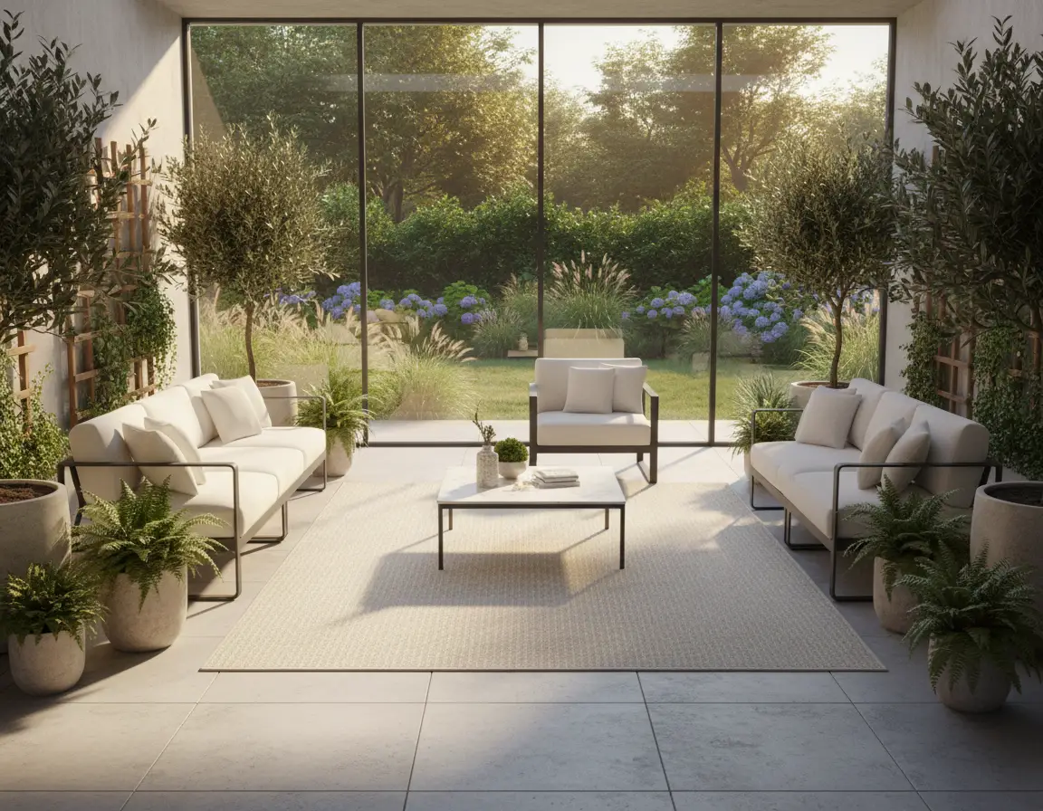 Tapete Texturizado Beige con Diseño en Relieve Render