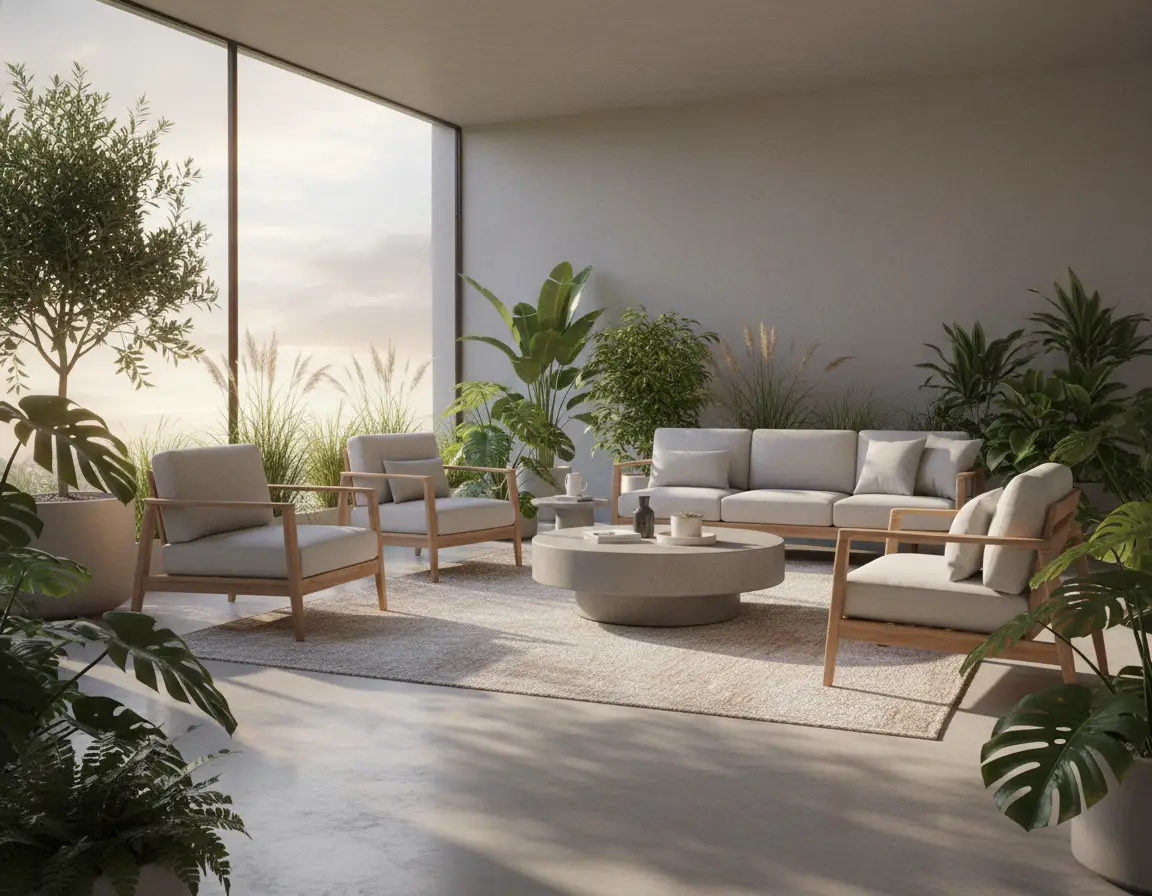 Tapete Moderno Neutro con Textura Abstracta para un Ambiente Sereno Render